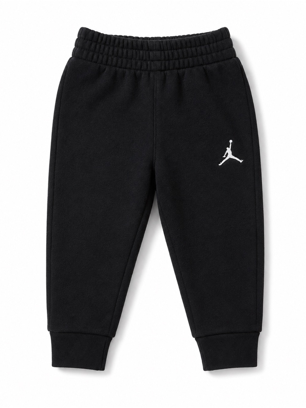 Jordan Kids Black Fleece Joggers with White Jumpman